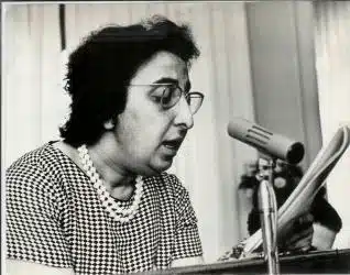 Naziha al-Dulaimi, an Iraqi feminist, co-founded the Iraqi Women's League which pushed for women’s suffrage in the 1950s.